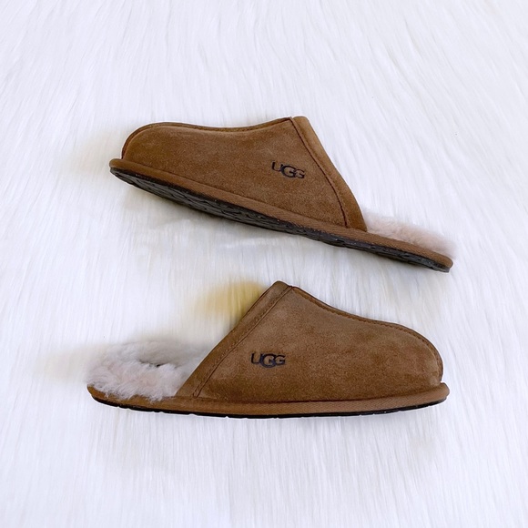 UGG Women’s Pearle Chestnut Suede Slippers - Picture 6 of 8